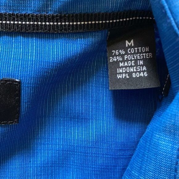 NWOT Alfani Regular Fit Blue Short Sleeve Button Down M Shirt Casual - Picture 5 of 11